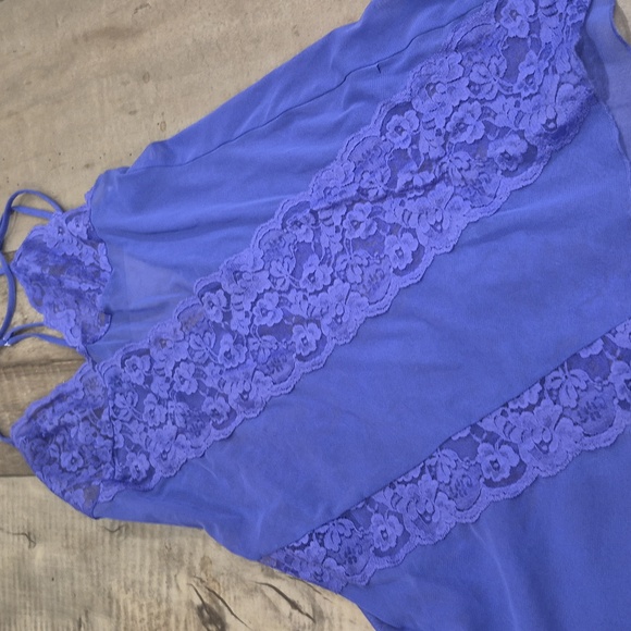 Frederick's Of Hollywood Lace Trim Purple Chemise Slip Dress Y2k Purple S - Picture 1 of 7